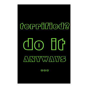 Neon Inspirational Motivation Quote Text Poster