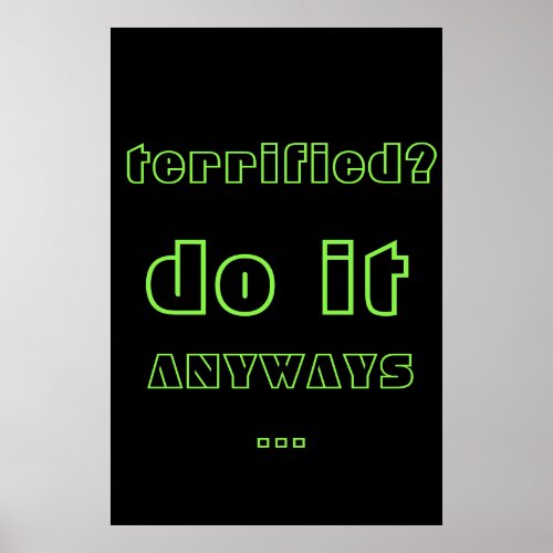 Neon Inspirational Motivation Quote Text Poster