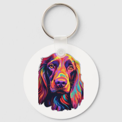 Neon Irish Setter   Keychain