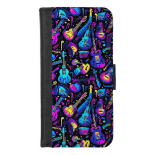 Neon Jam Session Wallet Case