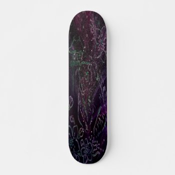 Neon Japanese Flying Squirrel Skateboard by UndefineHyde at Zazzle