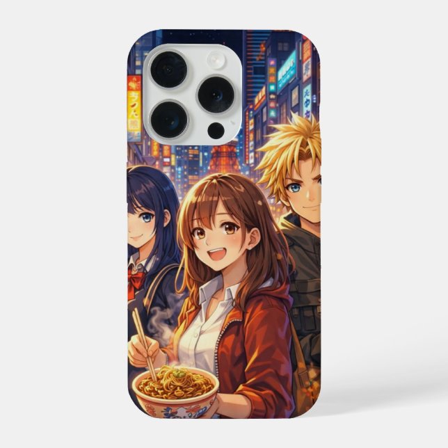 Neon Japanese Manga Style iPhone Case – Design (Back)