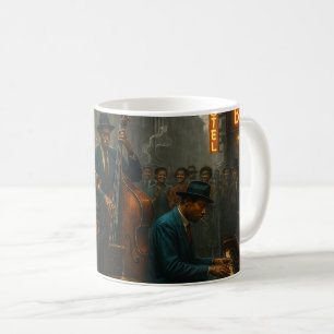 Neon Jazz Night Mood Coffee Mug