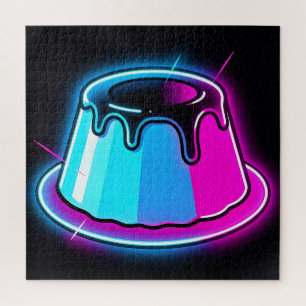 Neon Jelly Glow Dessert Art Jigsaw Puzzle
