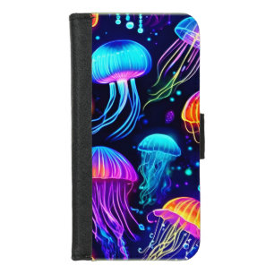Neon Jellyfish Dreams iPhone 8/7 Wallet Case