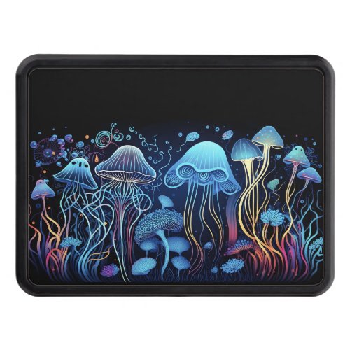 Neon Jellyfish Hitch Cover