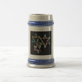 Neon Jewish Stars Stein