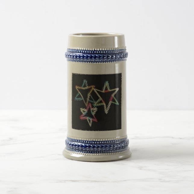 Neon Jewish Stars Stein (Center)