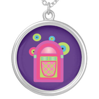 Neon Jukebox Silver Plated Necklace
