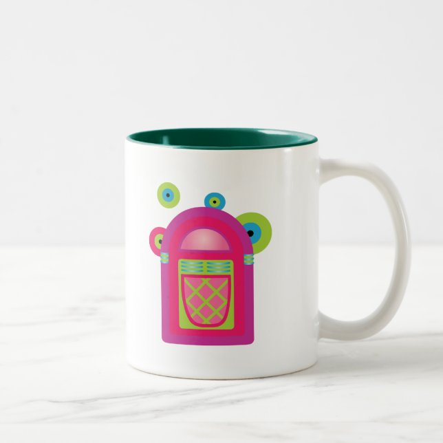 Neon Jukebox Two-Tone Coffee Mug (Right)
