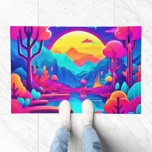 Neon Jungle Dream Art Doormat