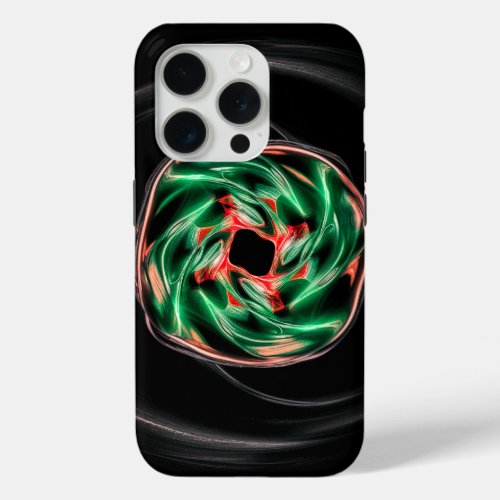Neon Kaleidoscope A Futuristic Journey iPhone 15 Pro Case