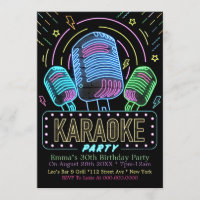Neon Karaoke Birthday Party