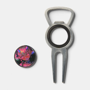 Neon Kawaii Demon Girl Pastel Goth Divot Tool