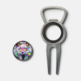 Neon Kawaii Shockwave: Psychedelic Anime Girl Divot Tool