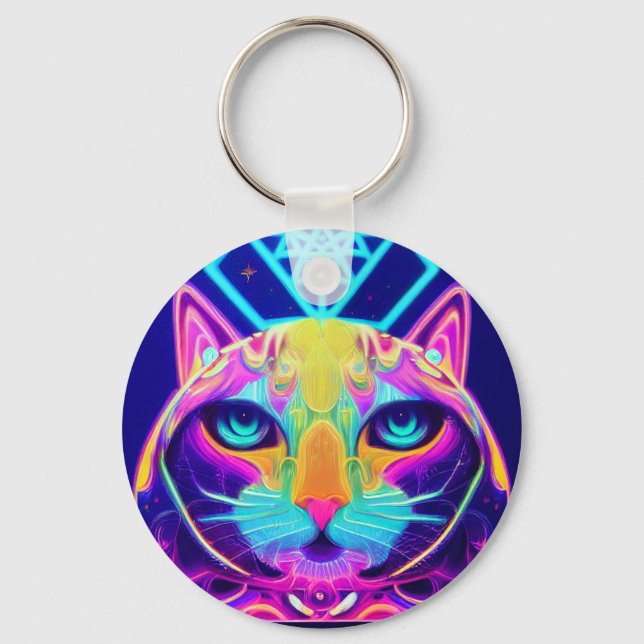 NEON KITTTYYYY! KEYCHAIN (Front)