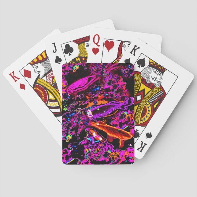 Neon Koi (Pink Playing Cards (Back)
