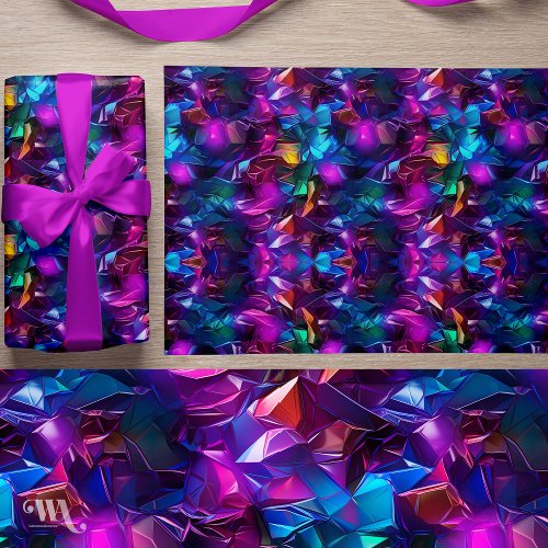 Neon Labyrinth Wrapping Paper