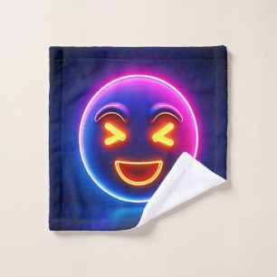 Neon Laughing Emoji Joy Bath Towel Set