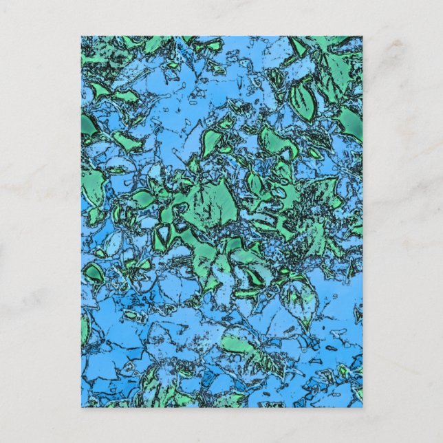 Neon Leaves 1 Postcard (Front)
