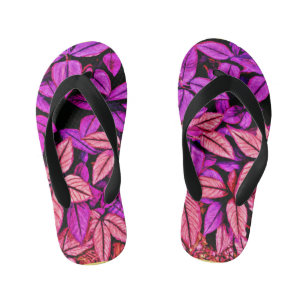 Neon Leaves Wonders Kid's Flip Flops