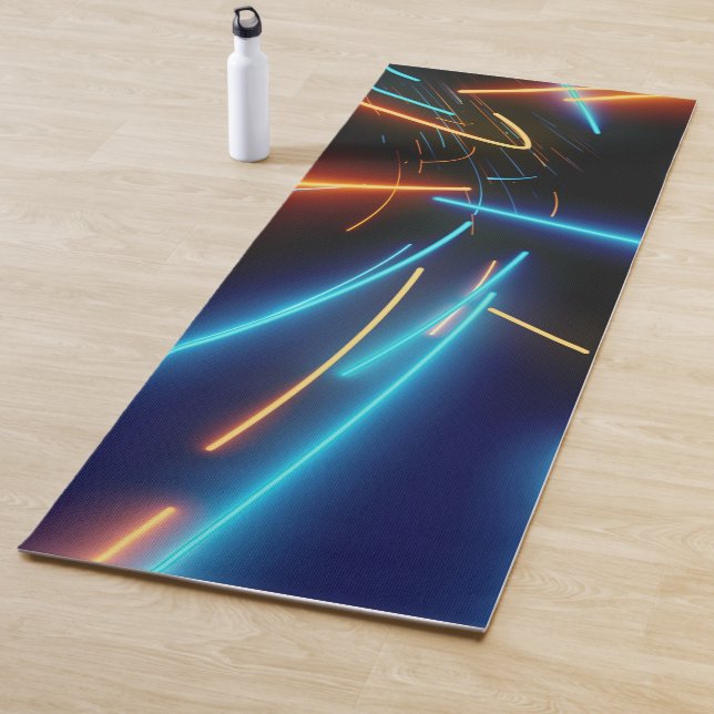 Neon Led Modern Black men yoga mat (In Situ)