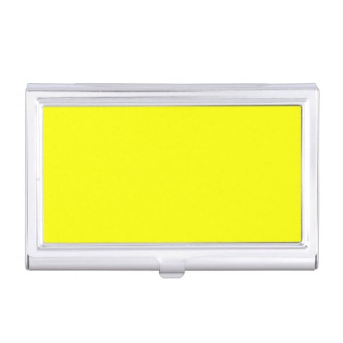 Neon Lemon Solid Color  Classic Business Card Case