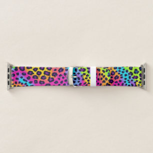 Neon Leopard Print Apple Watch Band