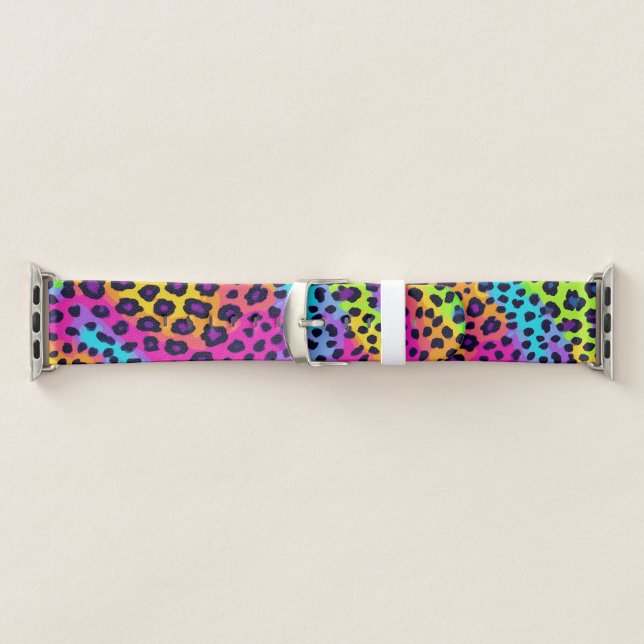Neon Leopard Print Apple Watch Band (Band)