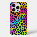 Neon Leopard Print iPhone 15 Pro Case