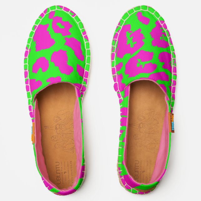 Neon Leopard Print Espadrilles (Front)