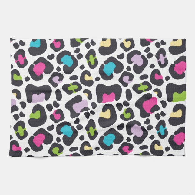 Neon Leopard Print Towel (Horizontal)