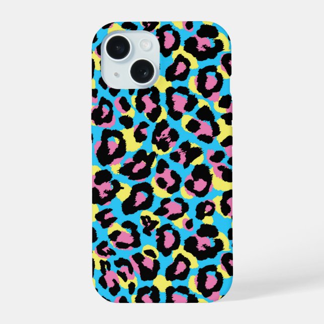 Neon Leopard Spots Pattern Iphone Case (Back)