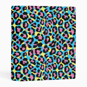 Neon Leopard Spots Pattern Mini Binder