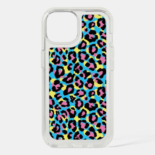 Neon Leopard Spots Pattern iPhone 15 Case