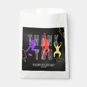 Neon Let's Jump Kids Birthday Party Thank You Favor Bag