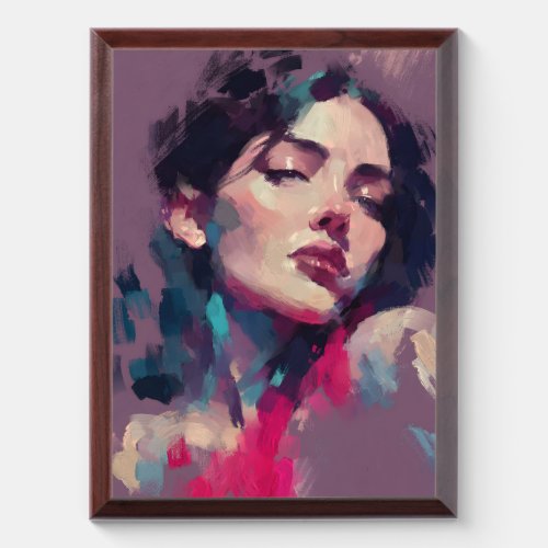 Neon Light Abstract Portrait Award Plaque