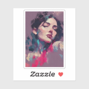 Neon Light Abstract Portrait Sticker