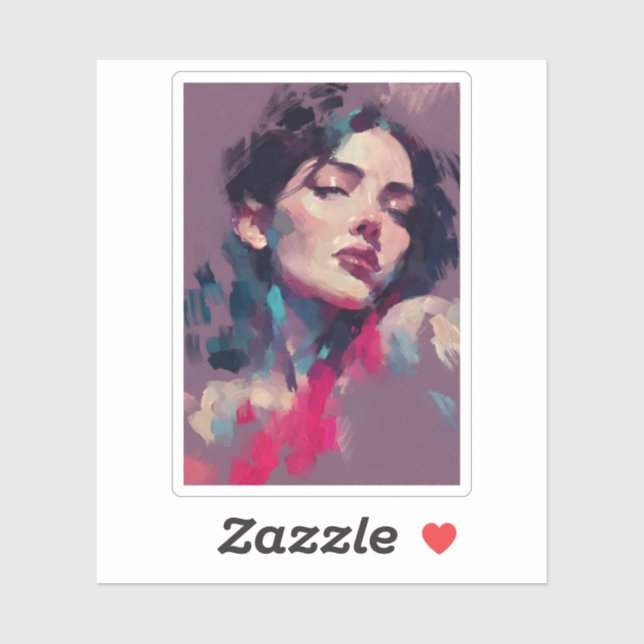 Neon Light Abstract Portrait Sticker (Sheet)