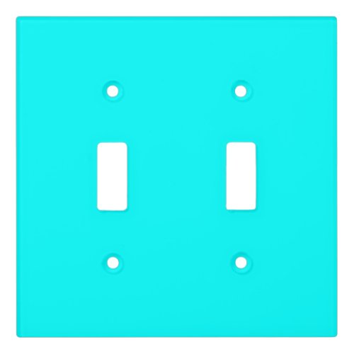 Neon light blue 00ffff  light switch cover