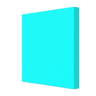 Neon Blue Color Canvas Art Prints Zazzle Neon Light Blue Hex Code 00ffff Canvas Print