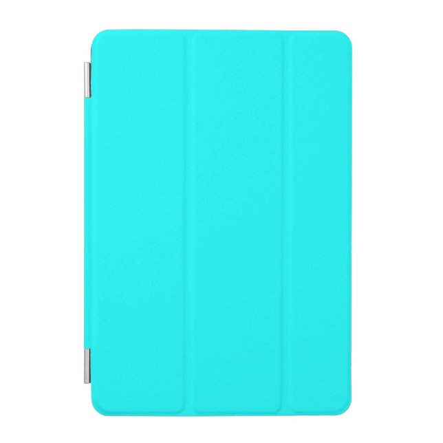 Neon light blue hex code 00ffff iPad mini cover (Front)