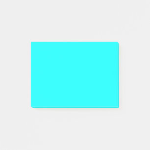 Neon light blue hex code 00ffff post-it notes