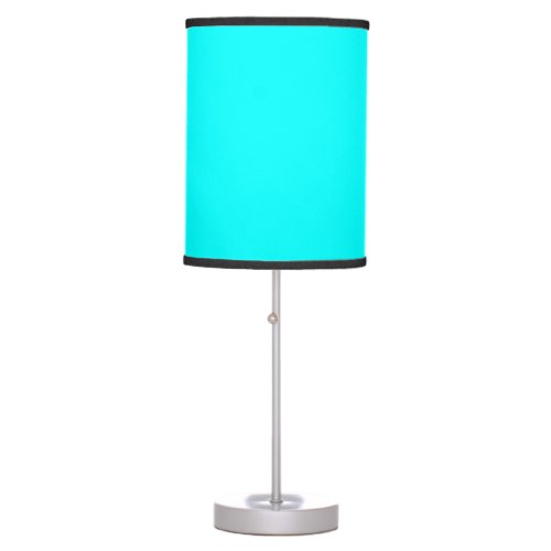 Neon light blue hex code 00ffff table lamp