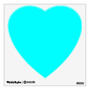 Neon light blue hex code 00ffff wall decal