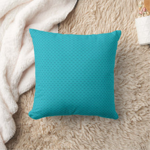 Neon light blue textured. throw pillow