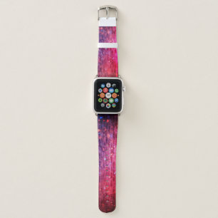 Neon light: empty brick wall. apple watch band