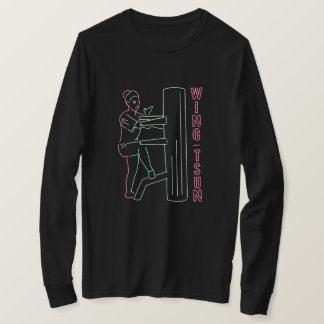 Neon Light Sign - Wing Tsun Woman Wooden Dummy T-Shirt