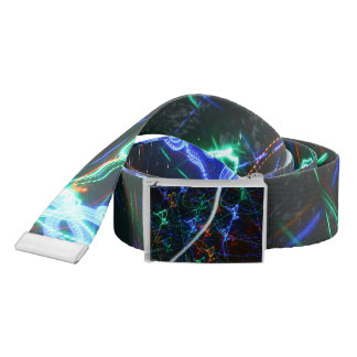 Neon Light Trails Abstract Photography. Cyberpunk Belt