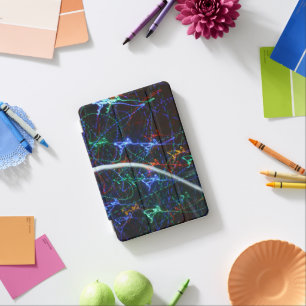 Neon Light Trails Abstract Photography. Cyberpunk iPad Mini Cover